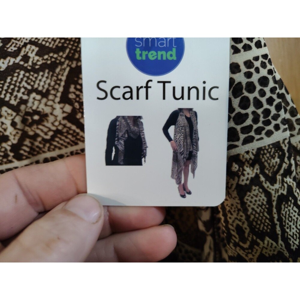 Sleeveless Shawl Vest Wrap - Brown Animal Prints - One Size - NEW - Picture 3 of 4